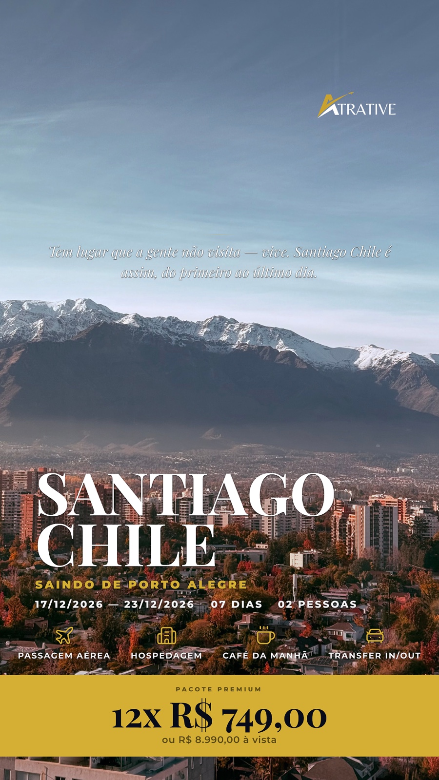 Santiago Chile, saindo de Porto Alegre